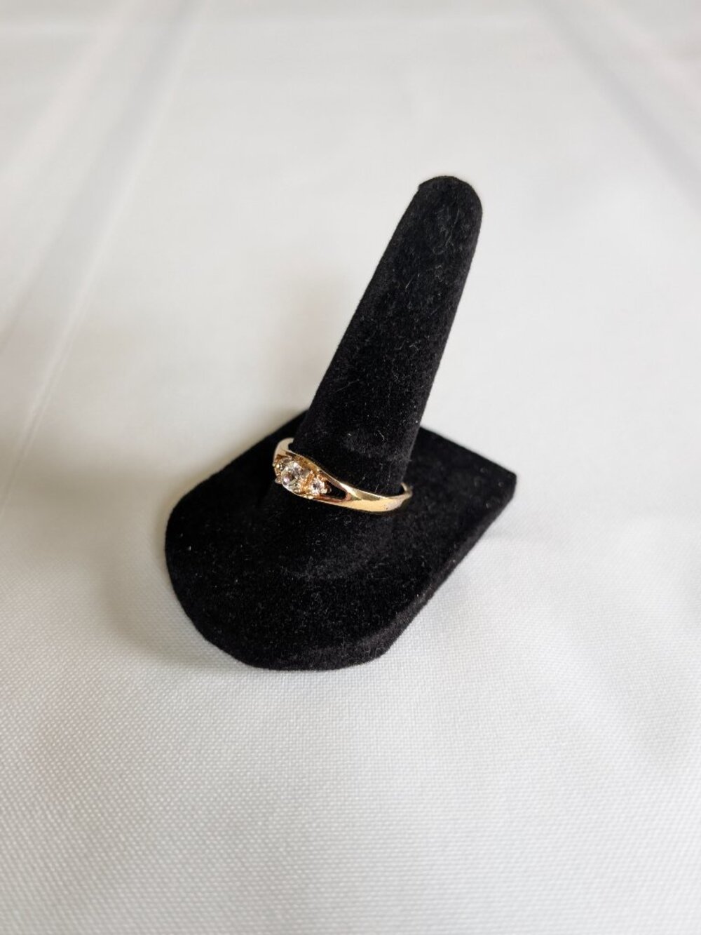 Gold-toned Crystal CZ Ring Vintage Size 8.75 - Picture 7 of 10